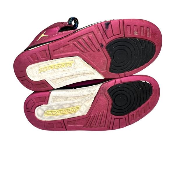 Jordan Flight SC-1 Leather Sneakers Girls Size 13C Hot Pink/Black - Picture 7 of 13